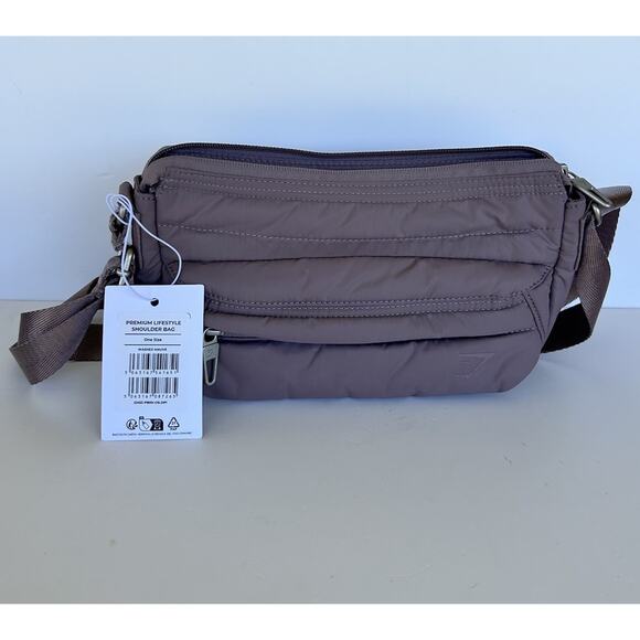 Gymshark Premium Lifestyle Shoulder Bag Purse Washed Mauve NWT Athleisure - Picture 1 of 10